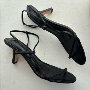 Tony Bianco Black Strappy Slingback Heels